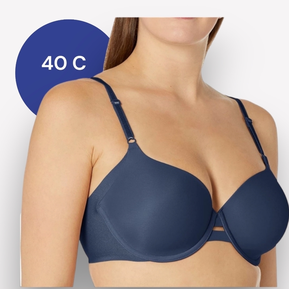 Nwt Warner's Full Body Navy Blue 40C Underwire Bra